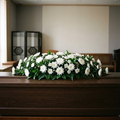 관 장식용 생화