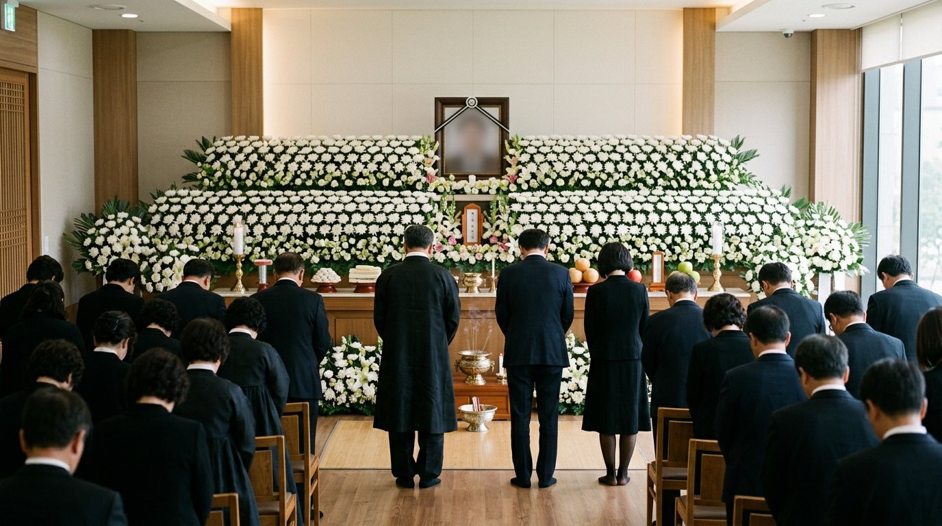 표준 3일장 — 국화 제단 빈소